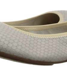 Hush Puppies Chaste Ballet Off White Embossed Leather