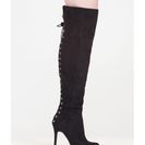 Incaltaminte Femei CheapChic Set The Lace-back Thigh-high Boots Black