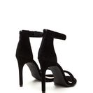 Incaltaminte Femei CheapChic Velvet Allure Ankle Strap Heels Black