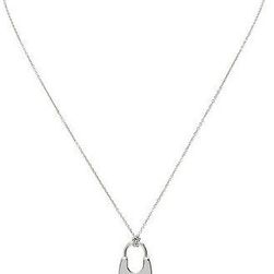 Michael Kors Silver-tone Padlock Necklace MKJ4634040 N/A