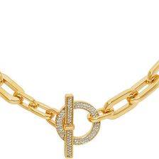 Michael Kors Gold-Tone Pave Toggle Necklace MKJ4601710 N/A