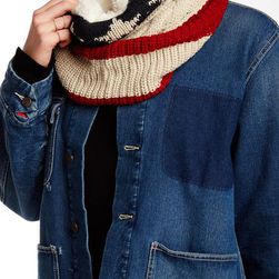 Accesorii Femei Modena Flag Knit Faux Fur Lined Scarf AMERICAN FLAG