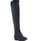 Incaltaminte Femei CheapChic Wing Tip Knee High Boots Navy