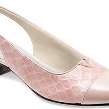 Trotters Dea Light Pink Patent Croco Leather