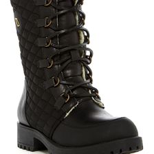 Incaltaminte Femei Matt Bernson Ketchum Genuine Shearling Lined Lace-Up Boot BLACK QUILTED