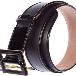 Fendi Leather Belt Patent Black