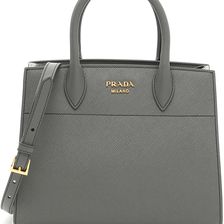 Prada Biblioteque Bag MERCURIO+TALCO