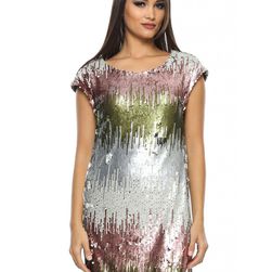 Rochie dreapta din paiete multicolore, Emily G