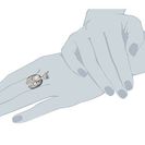 Bijuterii Femei Alexander McQueen Skull Punk Fish Small Ring Crystal Silver Shade