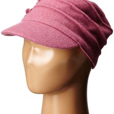 San Diego Hat Company SDH0518 Wool Cadet with Right Side Flower Dusty Rose