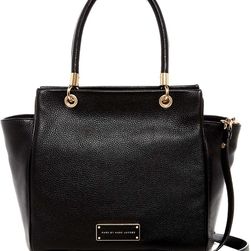 Marc by Marc Jacobs Bentley Leather Winged Double Shoulder Bag BLACK