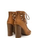 Incaltaminte Femei CheapChic Total Perfection Lace-up Chunky Heels Tan