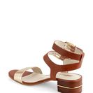 Incaltaminte Femei BCBGeneration Caramel Gold Roger Open Toe Low Block Heel Sandals Gold Carmel