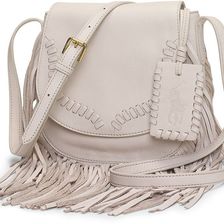 Ralph Lauren Fringed Leather Cross-Body Stone