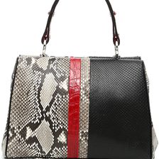 Prada Python And Crocodile Frame Handbag ROCCIA+NERO+ROSSO