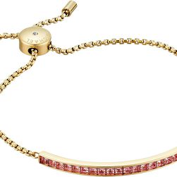 Michael Kors Adjustable Slider Bracelet Gold/Pink Cubic Zirconium