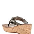 Incaltaminte Femei Sam Edelman Ruth Genuine Calf Hair Platform Wedge Sandal BLACK-IVORY ZEBRA