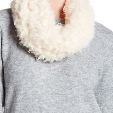 Accesorii Femei David Young Cozy Plush Faux Fur Infinity Scarf IVORY