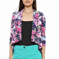 Blazer femei, multicolor, cu imprimeu floral, Roh