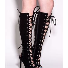 Incaltaminte Femei CheapChic Baby Got Front And Back Lace-up Boots Black