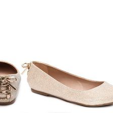 Incaltaminte Femei Mix No 6 Etirarien Flat Champagne Glitter Mesh
