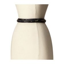 Accesorii Femei ADA Collection Skinny Wrap Belt with Rivets Black