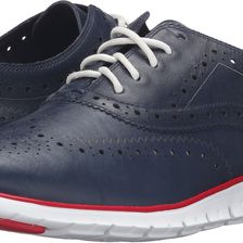 Cole Haan Zerogrand Wing Oxford Blazer Blue/Tango Red Leather