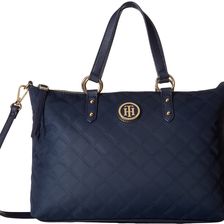 Tommy Hilfiger TH Quilted - Convertible Top Zip Shopper Navy