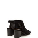 Incaltaminte Femei CheapChic Get Slit Faux Nubuck Chunky Heels Black