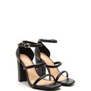 Incaltaminte Femei CheapChic Sleek Step Triple Strap Heels Black