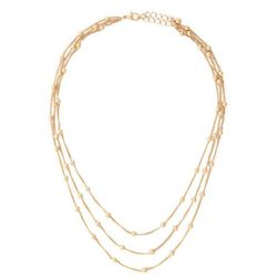 Bijuterii Femei Forever21 Beaded Layered Necklace Gold