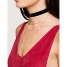 Bijuterii Femei CheapChic Urban Drape Layer Chain And Choker Set Black