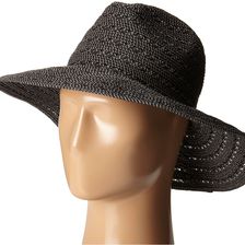 Vince Camuto Lurex Shine Braided Wide Brim Hat Black