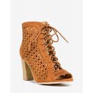 Incaltaminte Femei CheapChic Lucite-49a Too Deep Bootie Cognac