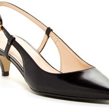 Cole Haan Juliana Slingback Kitten Pump - Narrow Width Available BLK-BLK LZ