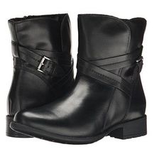 Incaltaminte Femei Clarks Plaza Square Black Waterproof Leather