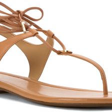 Michael Kors Sofia Flat Sandal Suntan Leather