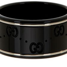 Gucci Icon Medium Band - Size 6 SILVER AND BLACK