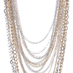 Natasha Accessories Multi Style Chain Necklace TWO TONE