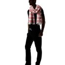 Accesorii Femei Scotch Soda Structured Scarf with Short Fringes RedWhite