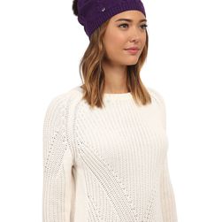 UGG Isla Lurex Beanie w/ Fur Pom Bilberry Multi