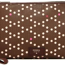 Fossil Large Zip Around Wristlet CORDOVAN