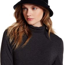 Accesorii Femei David Young Faux Leather Band Bucket Hat BLACK