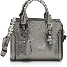 Alexander McQueen Grain Calfskin Mini Padlock Bag BLACK PEARL