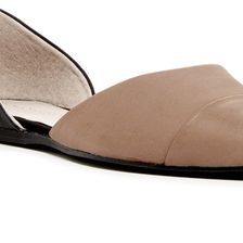 Franco Sarto Hawk Leather d'Orsay Flat - Wide Width Available DKSAND-BLK
