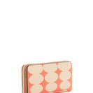 Accesorii Femei Orla Kiely Big Zip Leather Oval Printed Wallet ORANGE