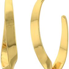 Ralph Lauren Retro Links Large Twisted Hoop Earrings Gold