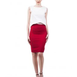 Fusta rosie, Fitted Skirt, Amelie Suri