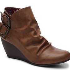 Incaltaminte Femei Blowfish Bug Wedge Bootie Cognac Faux Leather