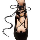 Incaltaminte Femei Chase Chloe Preston Lace-Up Flat BLACK